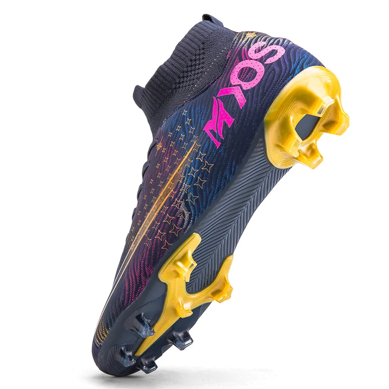 Man Soccer Shoes Outdoor Professional Spikes Men Colorful High top Soccer Sneakers Unisex Cleats Sock Football Turf Shoes Men