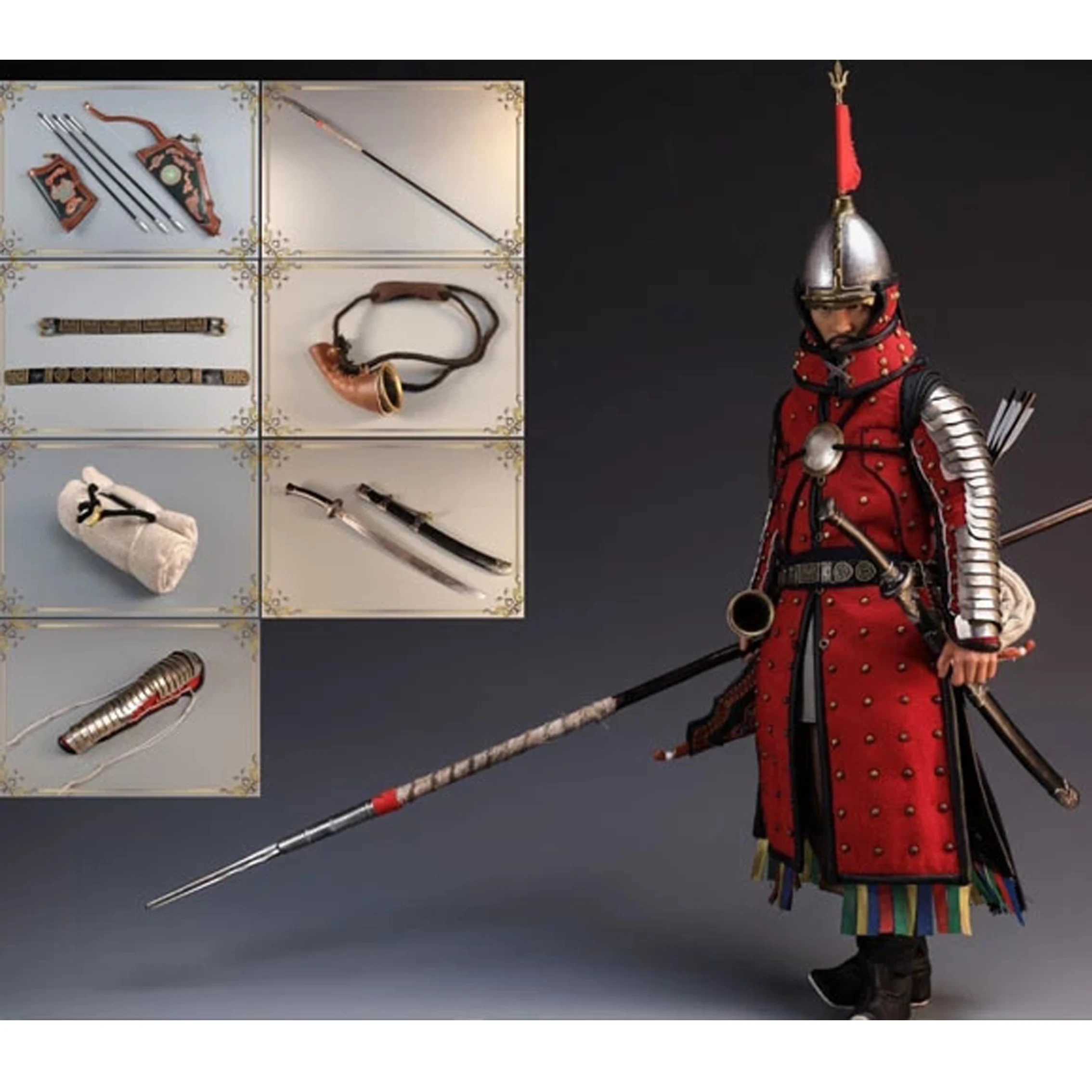 

In Stock 1:6 JS-001 Ancient Military Ming Dynasty Field Troops Cavalry Battalion Da Ming Sanqianying Figure Model