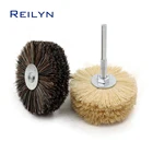 Щетка из углеродного волокна sisal, швабра из конского волоса, колесо, ролик для полировки, хвостовик 6 мм для электрической ручной дрели, вращающийся инструмент