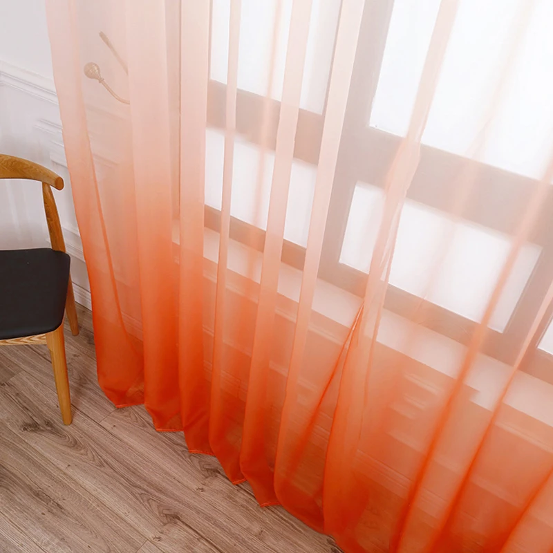 

European and American style white Window Screening Solid Door Curtains Drape Panel Sheer Tulle For Living Room Decor