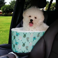 portable dog car carrier non slip pet booster seat anti collapse mat crate for car armrest box cage nest house