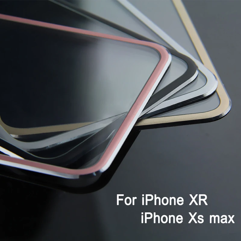 

Full Curved Edge Aluminum Alloy Tempered Glass for iPhone X XS MAX XR 11 Pro Max iPhoneX Full Coverage glass