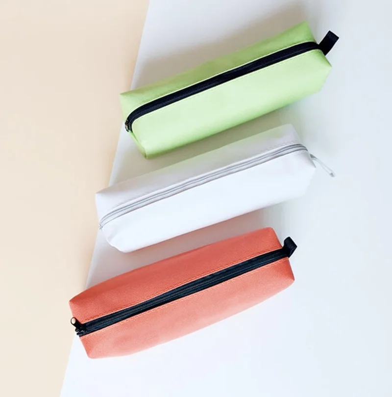 Школьный холщовый пенал для карандашей кавайные конфеты милые однотонные Цвет