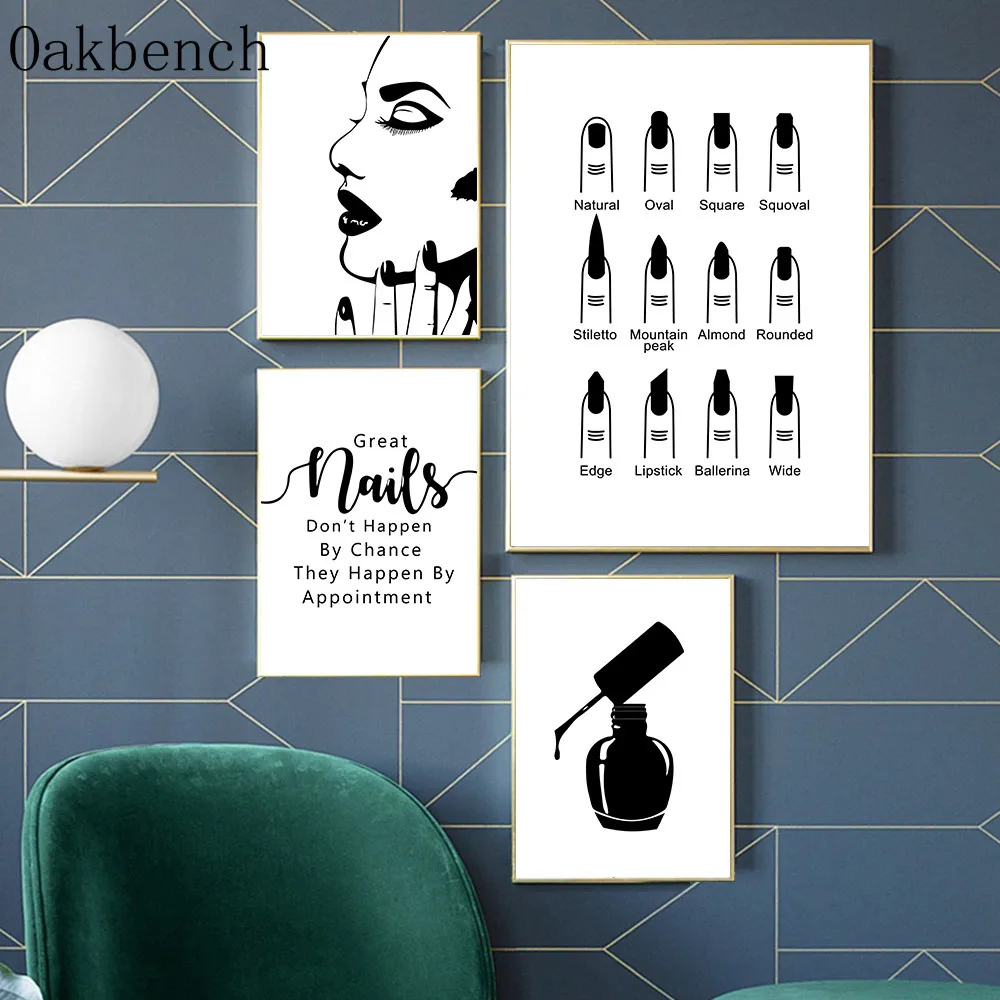 Постеры для макияжа ногтей технология Нейл тек Абстрактная Картина на холсте