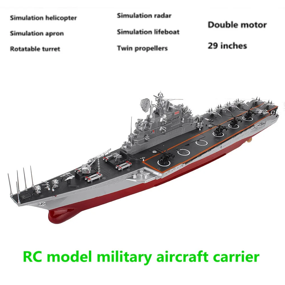 

29" Inch Remote Controlled Warship Battleship 6.8km/h 2.4G 4WD Rc Radio Controlled Ship On Water Lakes Pools Exhibits Models