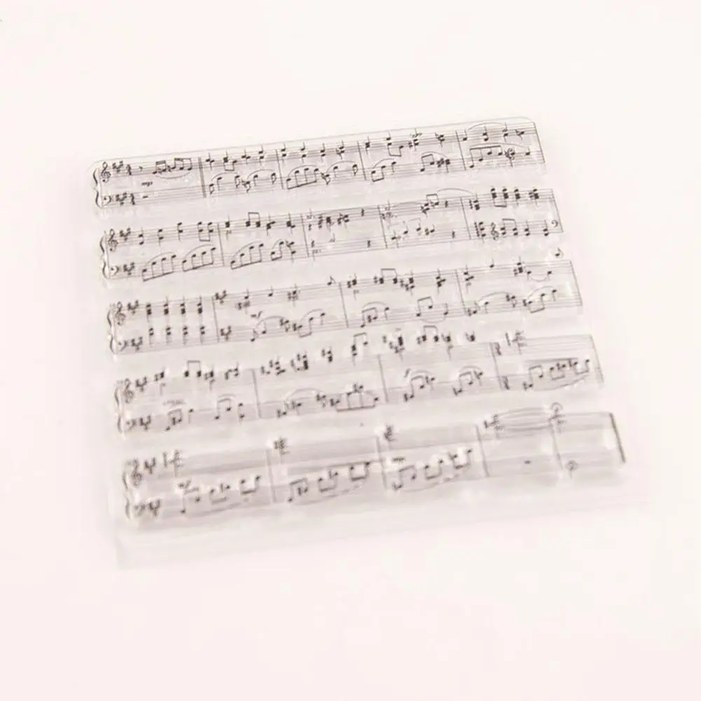 Music Notes Symbol Patterns Transparent Clear Silicone Stamp for Seal DIY Scrapbooking Photo Album Decorative Sheets | Дом и сад