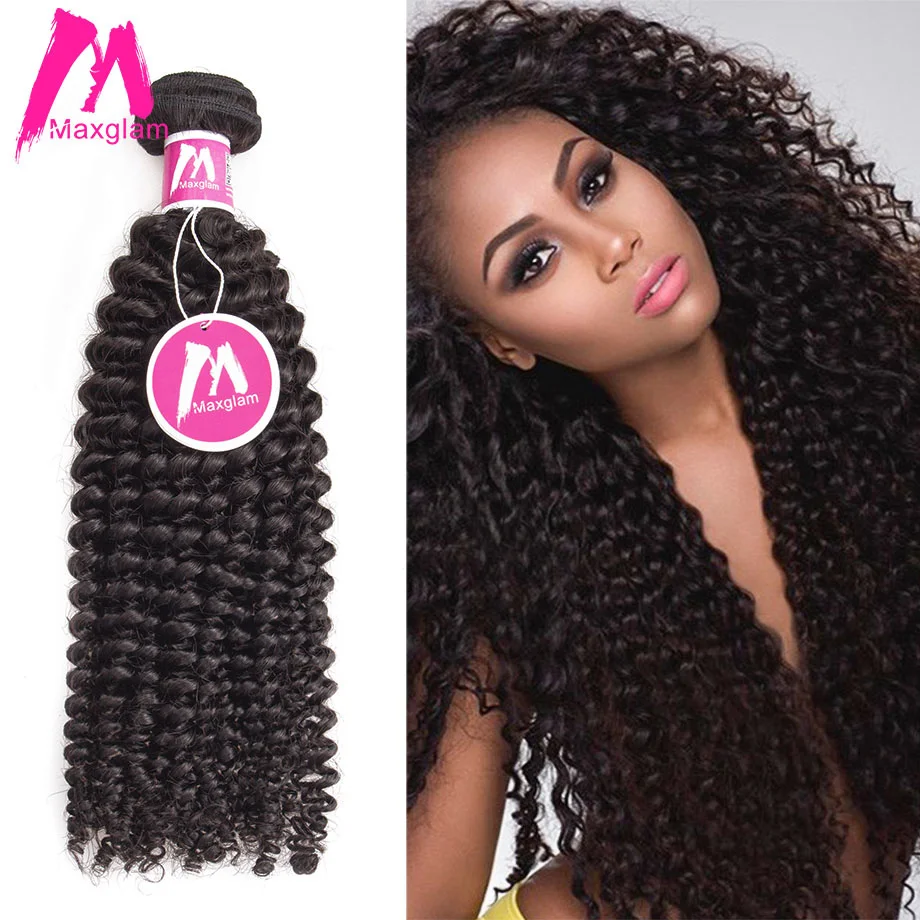 Maxglam перуанские Виргинские Волосы Кудрявые кудрявые необработанные натуральные