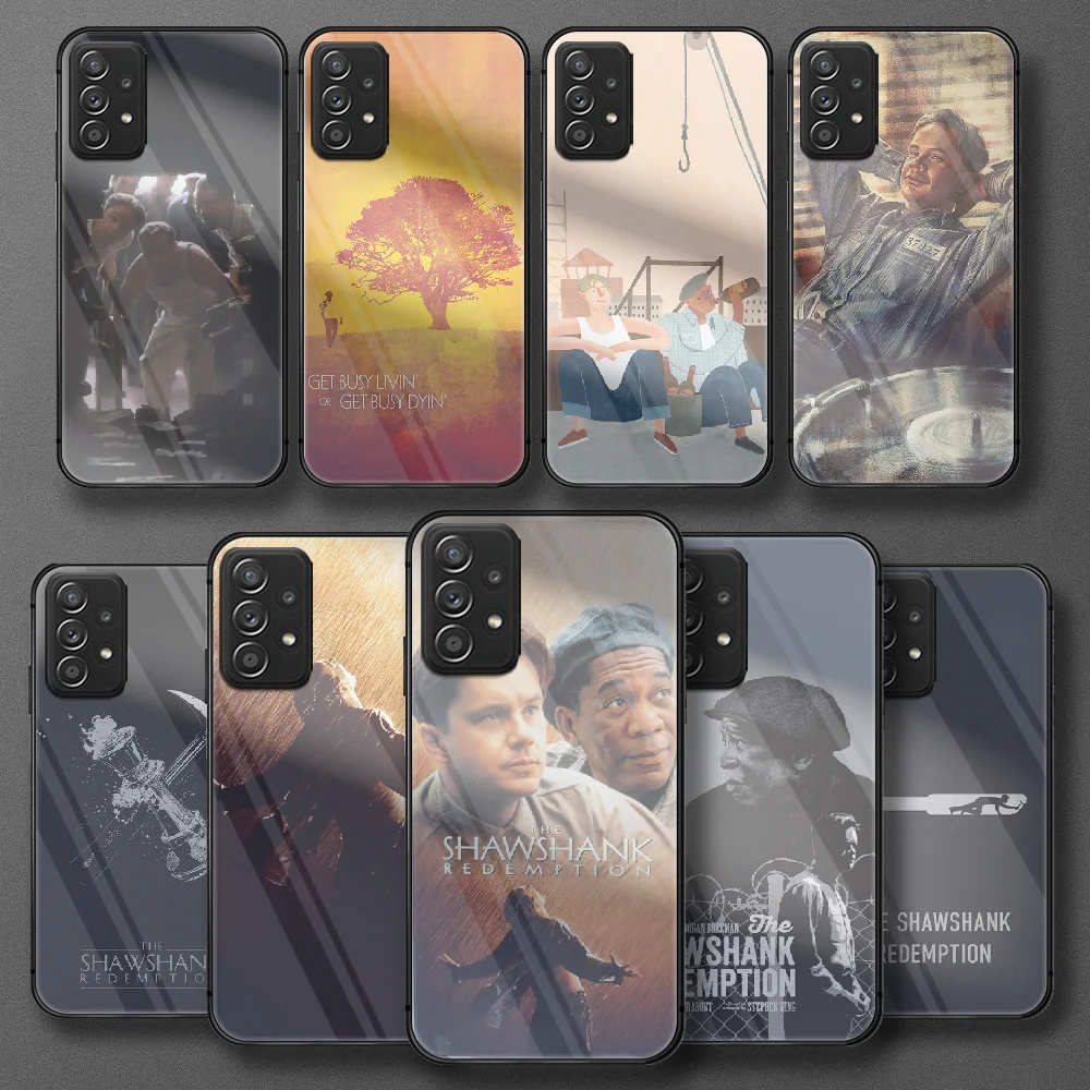 

Shawshank Redemption Tempered Glass Phone Case For Samsung Galaxy Note S 8 9 10 20 21 E FE Plus Ultra Cover Cell Tpu Black Shell