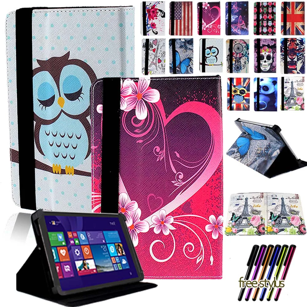 

Universal Leather Tablet Case for 7" /8" /10" Argos Bush Anti-Dust Tablet Four Corner Protection Stand Folding Cover Case+stylus