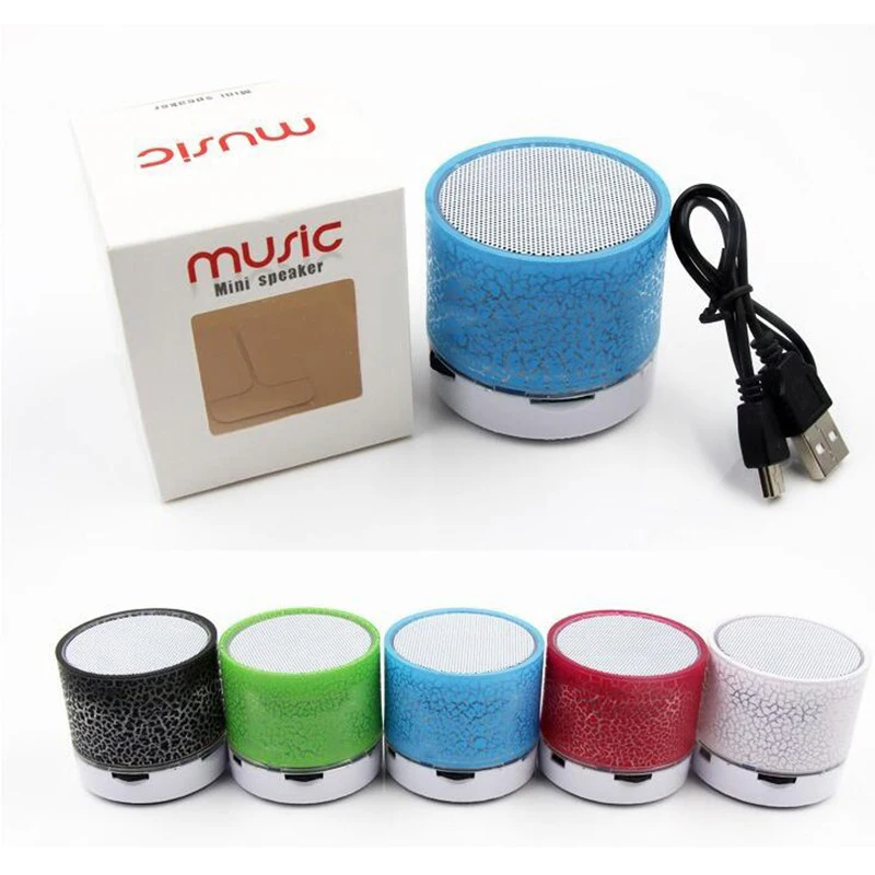 Bluetooth динамик мини беспроводной громкоговоритель Crack LED TF USB Сабвуфер bluetooth