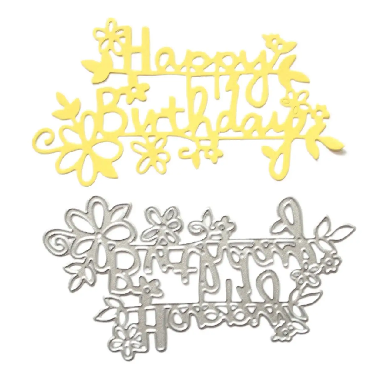 

Металлические Вырубные штампы с днем рождения, трафареты, вырезанные для рукоделия, скрапбукинга, альбома, бумаги, тиснения