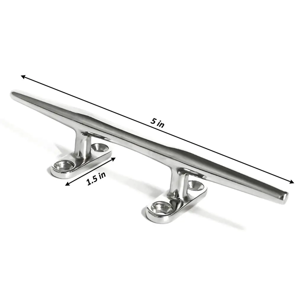 316 Stainless Steel Low Flat Cleat Open Base Marine Boat Yacht RV Cabin Deck Line Rope Tie Hardware Accessories 1Pc | Автомобили и