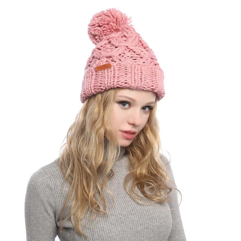 Skullies Beanies зимняя женская шапка теплая вязаная теплая шапка теплая шерстяная шапка для отдыха модные утолщенные зимние шапки