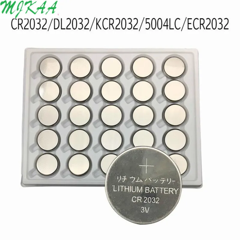100 шт. CR2032 кнопочные батареи BR2032 DL2032 ECR2032 литиевая батарея 3 в CR 2032 для часов, электронные игрушки, пульт дистанционного управления