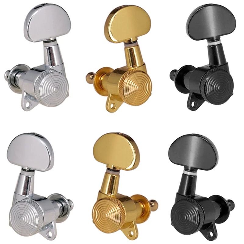 3r3l gold gesperrt string tuner tuning peg schlüssel maschine köpfe halbkreis taste für akustische elektrische gitarre schloss schaller