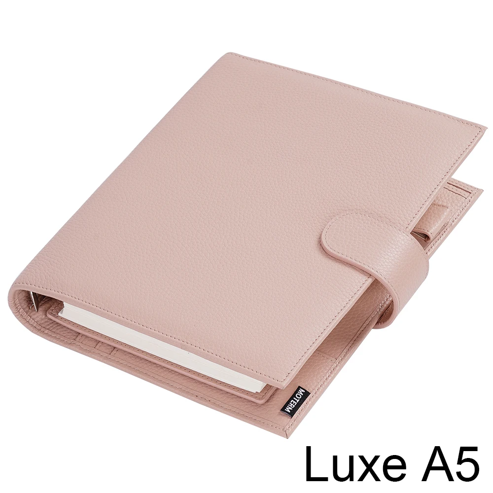 

Moterm New Series Luxe A5 Rings Planner with 30 MM Silver Rings Binder Agenda Organizer Diary Journal Notepad Sketchbook