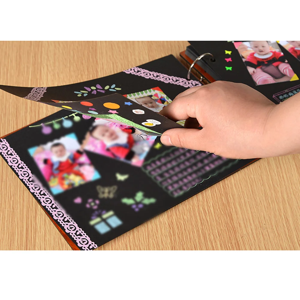 8-дюймовый Деревянный альбом для скрапбукинга с вырезами фотоальбом сделай сам