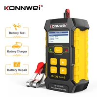 konnwei kw510 all automatic 12v car battery tester pulse repair 5a battery chargers wet dry agm gel lead acid car repair tool