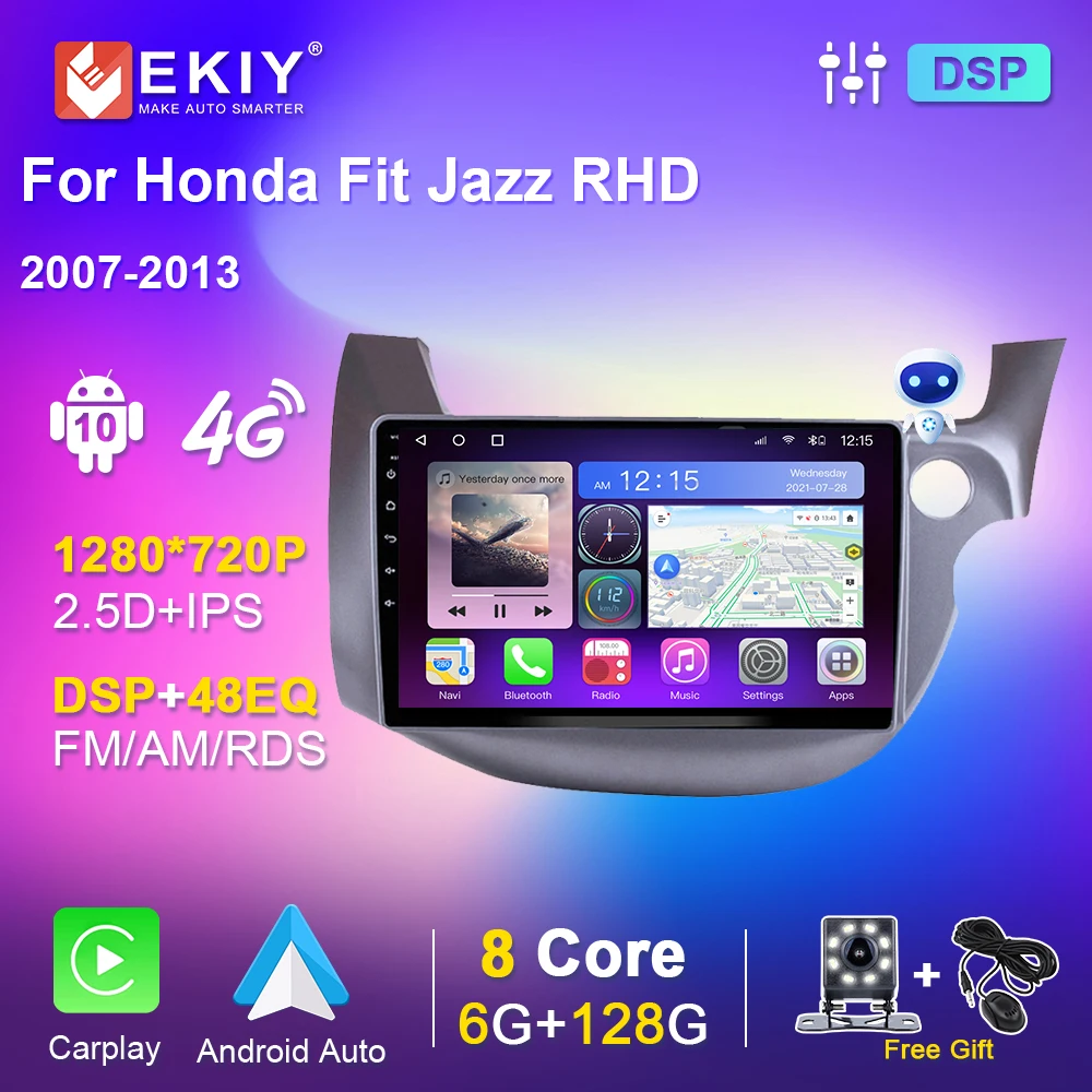Автомобильный радиоприемник на Android 10 0 для Honda Fit Jazz RHD 2007 2013 Авторадио
