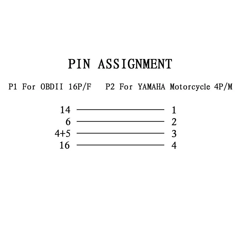 

4 Pin to OBD2 Fault Code Reader motorcycle Scanner Diagnostic Cable for Yamaha mT10 FZ10 XSR700 TmAX530 R6
