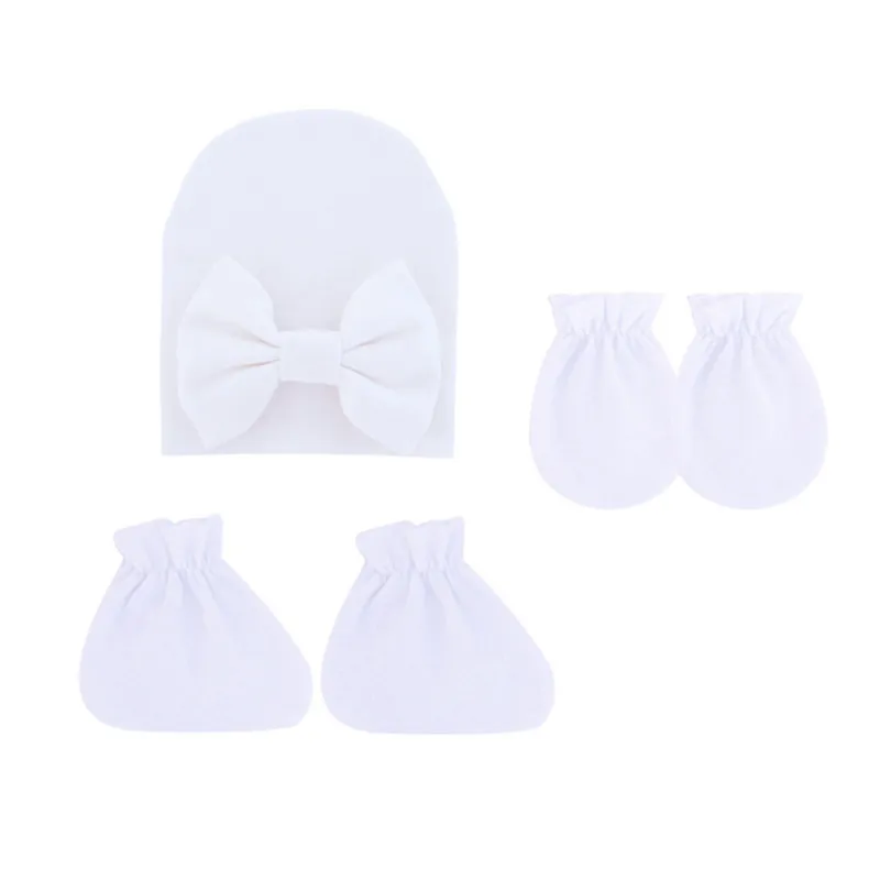 

5pcs/lot Winter Baby Hat Gloves Set Boy Girl Warm Cotton Kids Beanies Stuff Children Accessories Newborn Bonnet Babies