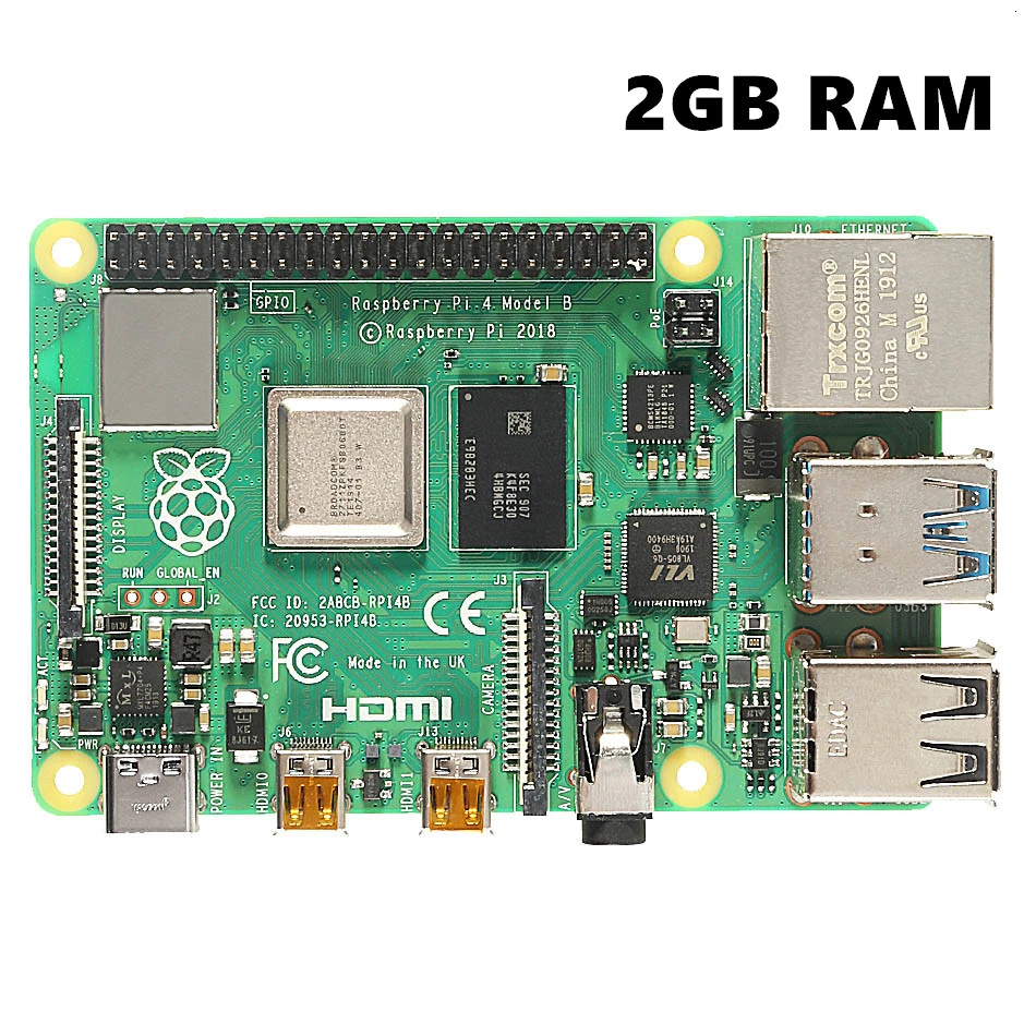 Четырехъядерный процессор Cortex-A72 ARM v8 1 5 ГГц новый Raspberry Pi 4 Model B BCM2711 ОЗУ 1/2/4 Гб с