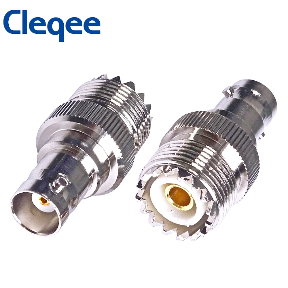 

Cleqee 1PC BNC Female Jack To UHF Female PL-259 Adapter Straight Type RF Coax Adapter Connector C20068