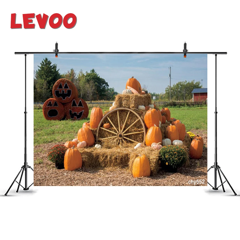 Фон для фотосъемки LEVOO, Осенний урожай, ферма, тыквы, сено, реквизит для фотосъемки, тканевый виниловый Фотофон Фон для фотосъемки LEVOO, Осенний урожай, ферма, тыквы, сено, реквизит для фотосъемки, тканевый виниловый Фотофон