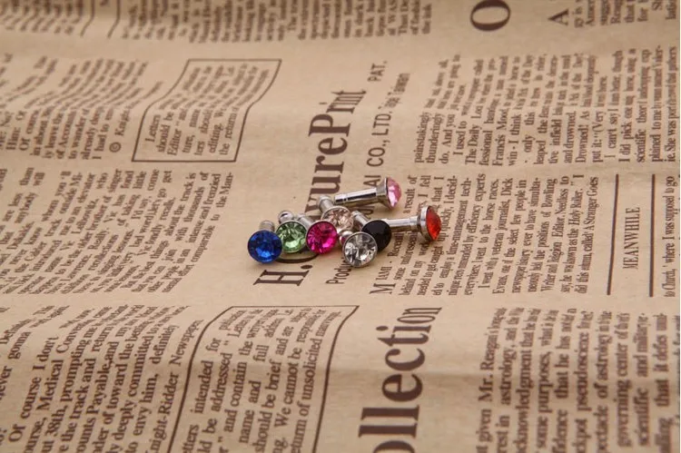 10 шт./компл. переливающиеся разноцветные алмаз 3 5mm наушники затычки отверстие