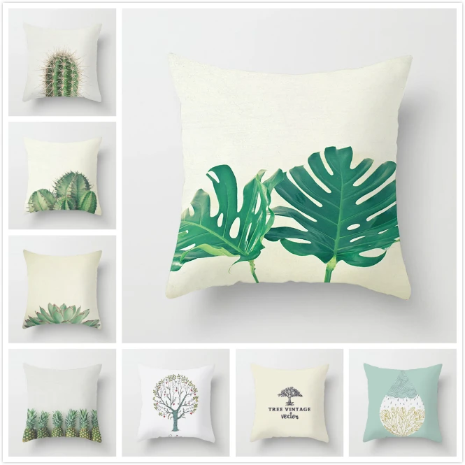 TTLIFE чехол для подушки с принтом растений лист дерева кактус подушка &quotАнанас&quot