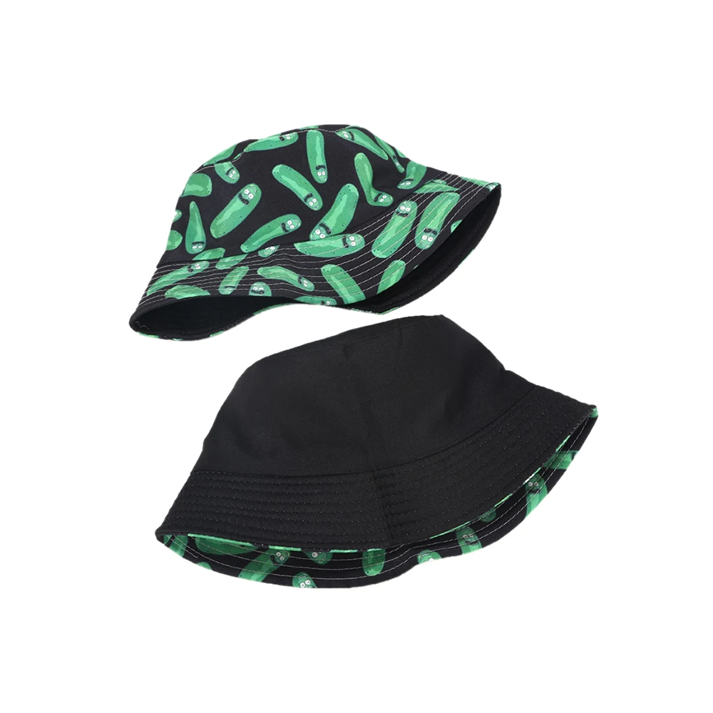 

For Men Women Pickle Rick Cotton Rick and Morty bucket hat Rick fisherman hat US Anime Cotton outdoor fishing cap Whimsy caps
