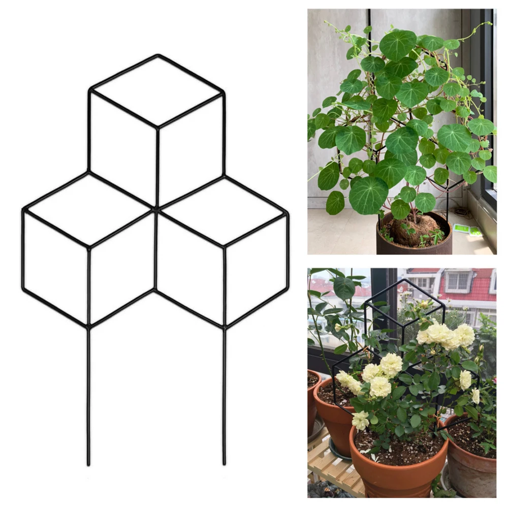 Решетка садовая из черного металла для подъема растений цветов овощей розы