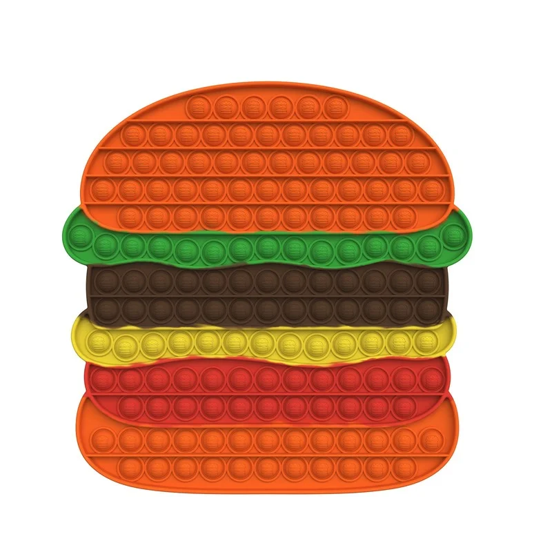 

30 см Радужная пузырьковая игрушка POP IT hamburgersфранцузская сенсорная игрушка-Антистресс игрушка Popit Dimple Fidget RelaxToys Pop IT