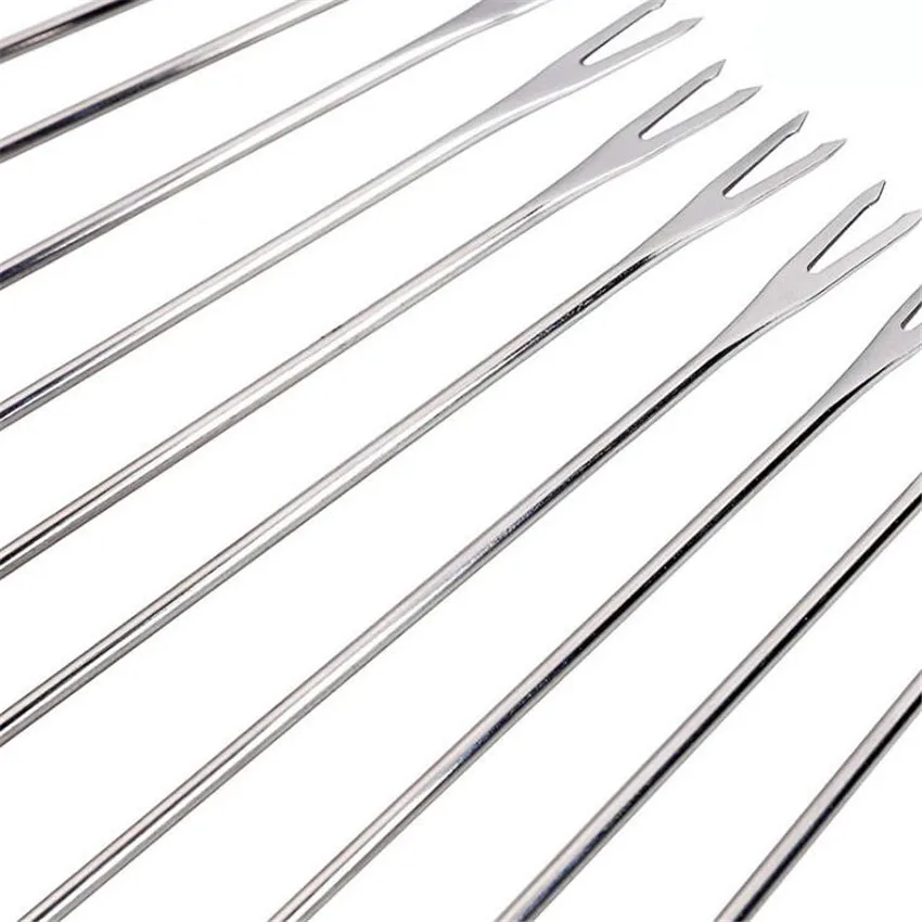 6 шт./компл. 24 см десерт из нержавеющей стали конфеты с сыром горячий горшок вилки