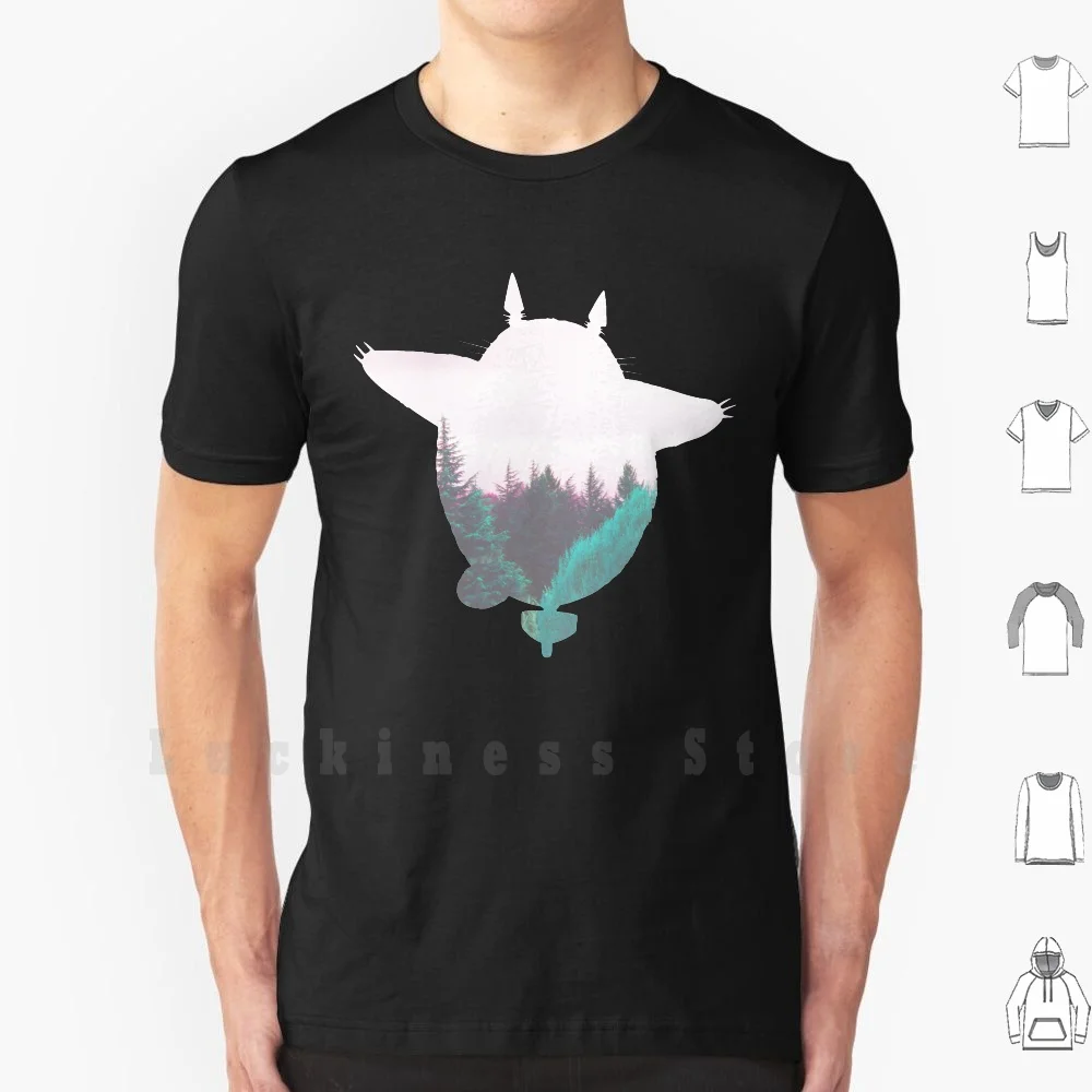 Футболка Totoro Atop The Dreamland Forest 6xl хлопковая крутая футболка Тоторо Мой сосед Хаяо