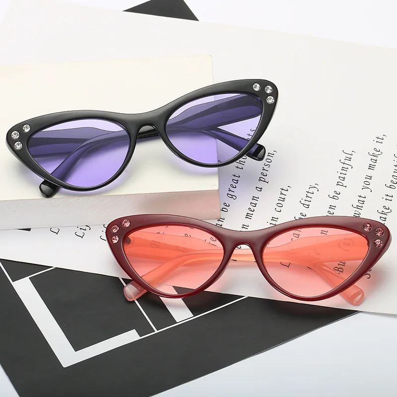2019 новые модные солнцезащитные очки кошачий глаз женские градиентные цветные