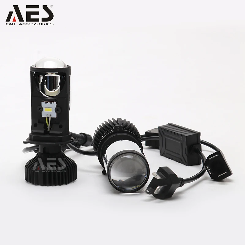 2 шт. AES Mini H4 объектив проектора для Универсальная автомобильная фара 1 8 дюймов 6000K