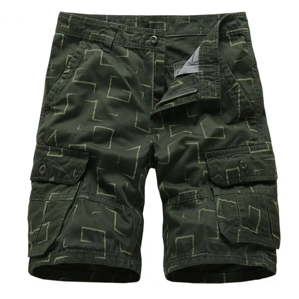 

75% Hot Sales!!! Summer Fashion All-matched Multi-pockets Printing Zipper Shorts Men Pants