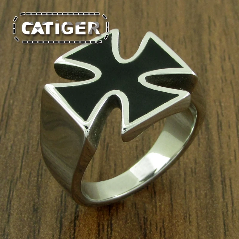 Железный Черный Эмалевый Крест из нержавеющей стали рыцарь яркость популярные