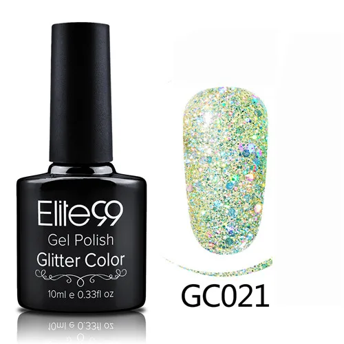 GC021 Elite99 гибридные Лаки гель лак для ногтей набор Гель-лак с блестками Живопись ногтей искусство поли УФ гель лак Топ базовый праймер для маникюра - Color: GC021