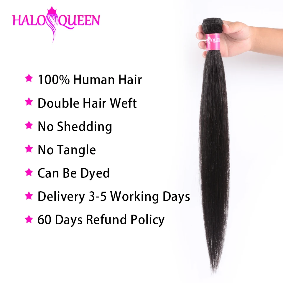 HALOQUEEN Cabelo Humano человеческие волосы перуанские волосы для наращивания пряди Волосы remy пряди прямо 40 дюймов Инструменты для завивки волос