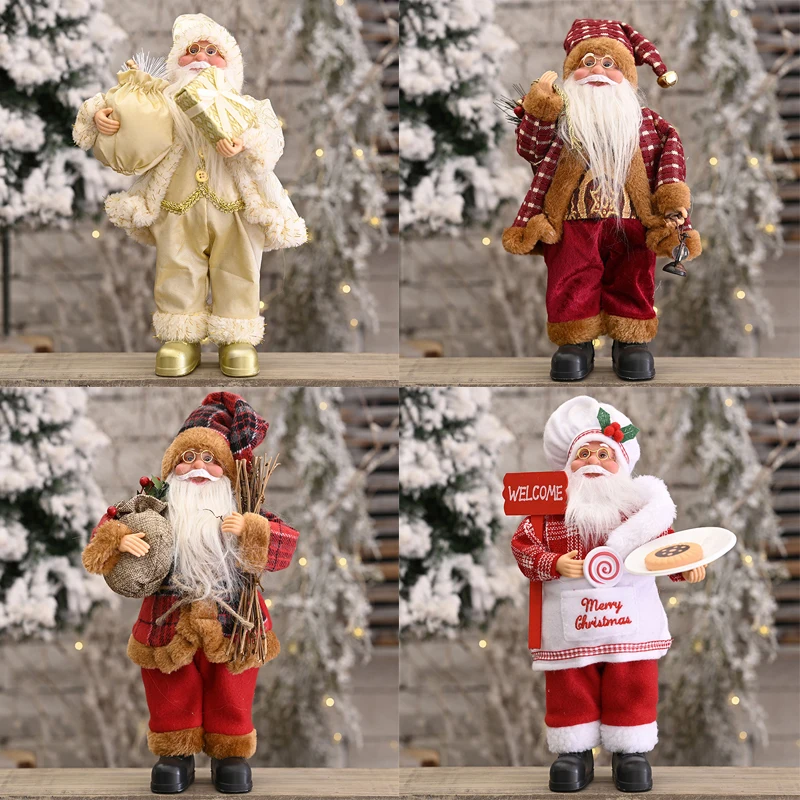 

Christmas Decoration Cute Santa Claus Doll Christmas Gift Ornament Display prop Santa Claus Party Festival celebration