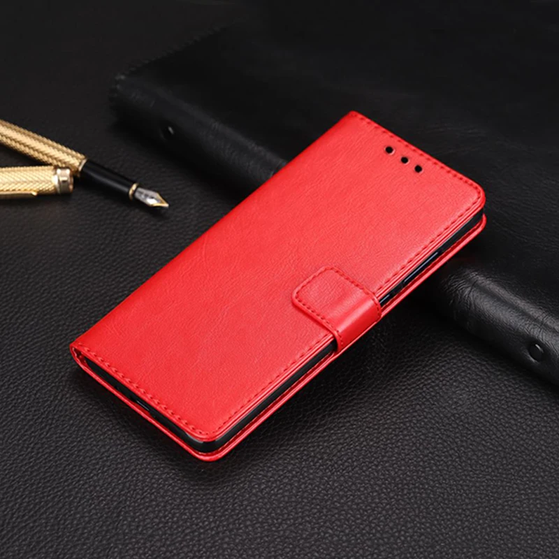 Red Чехол-бумажник для Xiaomi mi A1 чехол с магнитной застежкой роскошный винтажный простой кожаный чехол для телефона с подставкой на Xio mi 5X A 1 Coque - Цвет: Red
