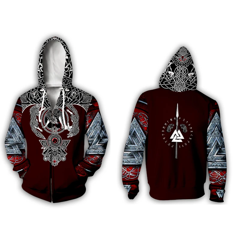 PLstar Cosmos Модные мужские толстовки Viking Tattoo 3D со всей печатью унисекс Толстовка Уличная Повседневная Толстовка с капюшоном Прямая поставка - Цвет: color as the picture