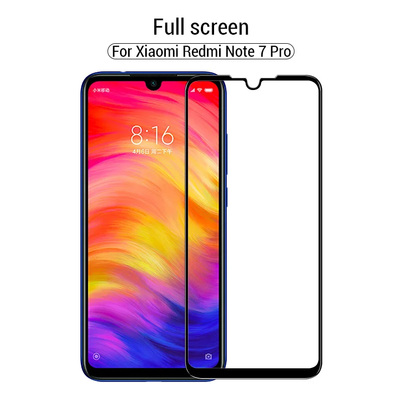 Redmi Note 7 Pro PZOZ для Xiao mi Red mi Note 7 8 K20 7A mi Note 10 CC9e Pro A3 9 mi 9 Защитная пленка для экрана полное покрытие защитная пленка из закаленного стекла - Цвет: Redmi Note 7 Pro