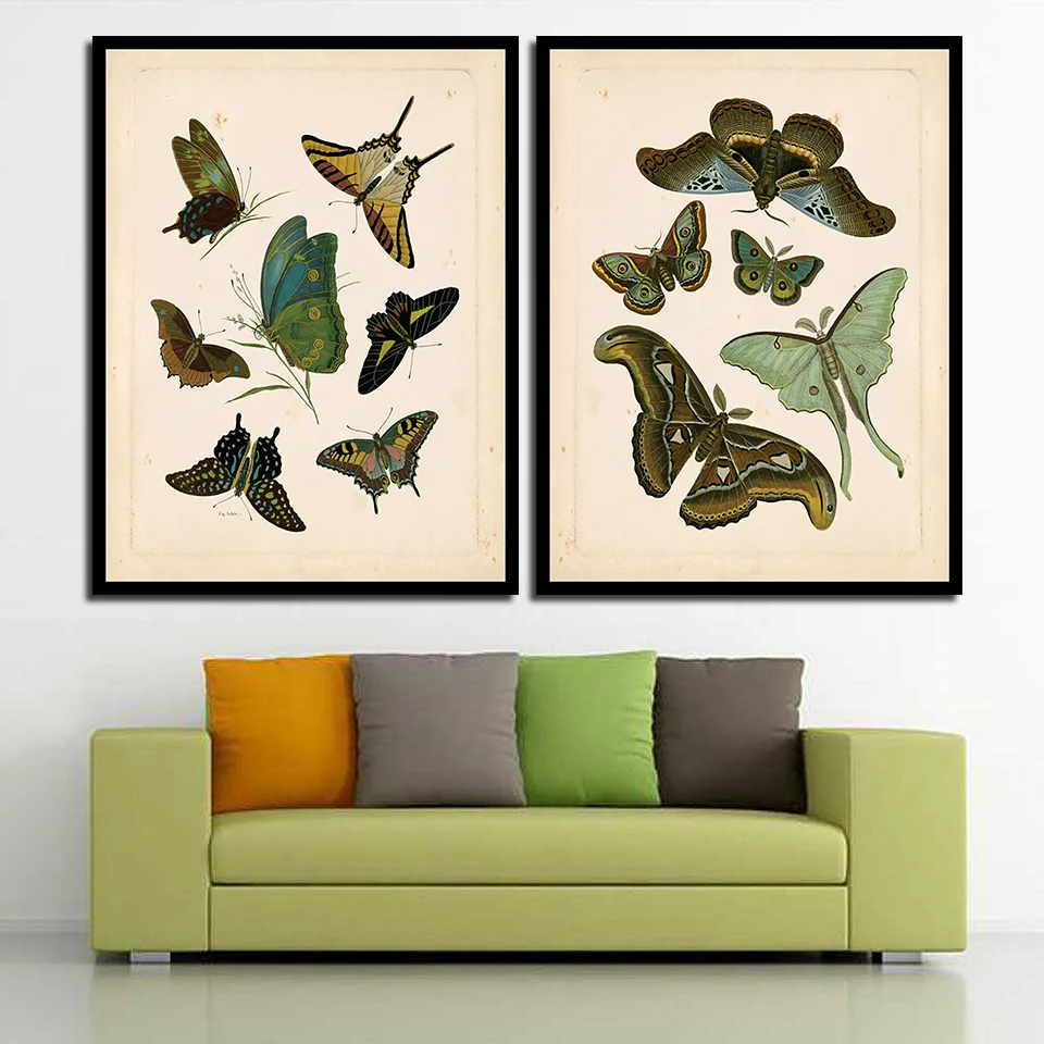 Художественные картины на холсте принцесса настенные бабочки животные