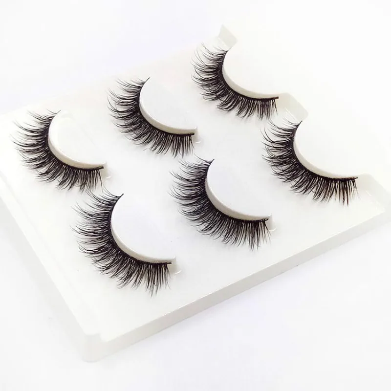 Накладные ресницы ручной работы 3 пары толстый объемный макияж инструменты для