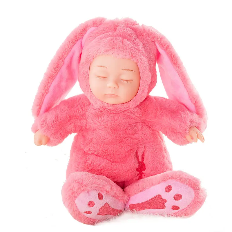 Кукла-новорожденный Baby Reborn размером 15 дюймов, с мягким телом из хлопка PP, девочка, удивляющая детей реалистичной спящей кроликовой подругой, высотой 38 см.