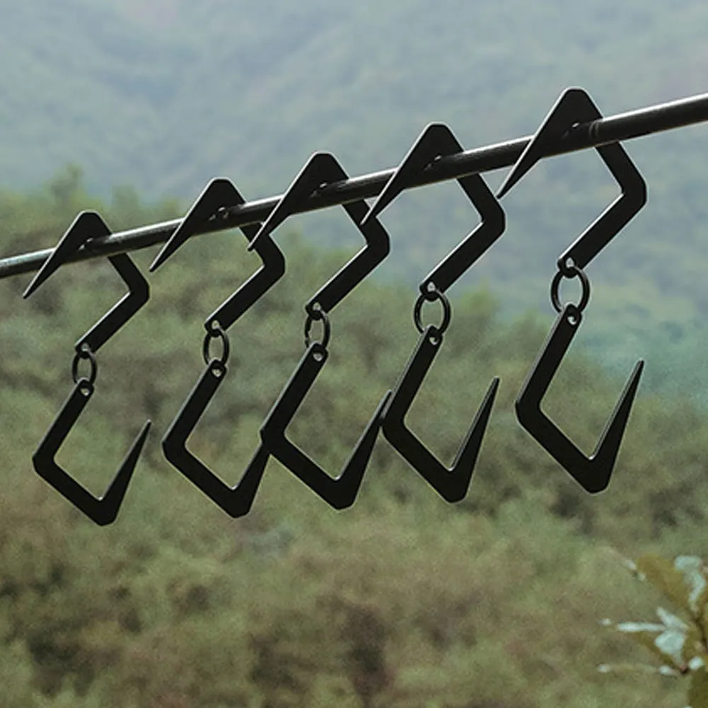 

5PCS S Hooks Heavy Duty S Shaped Hooks Hanging Hiking Lightweight Hanging Hangers For Outdoor Camping Picnic Accessories
