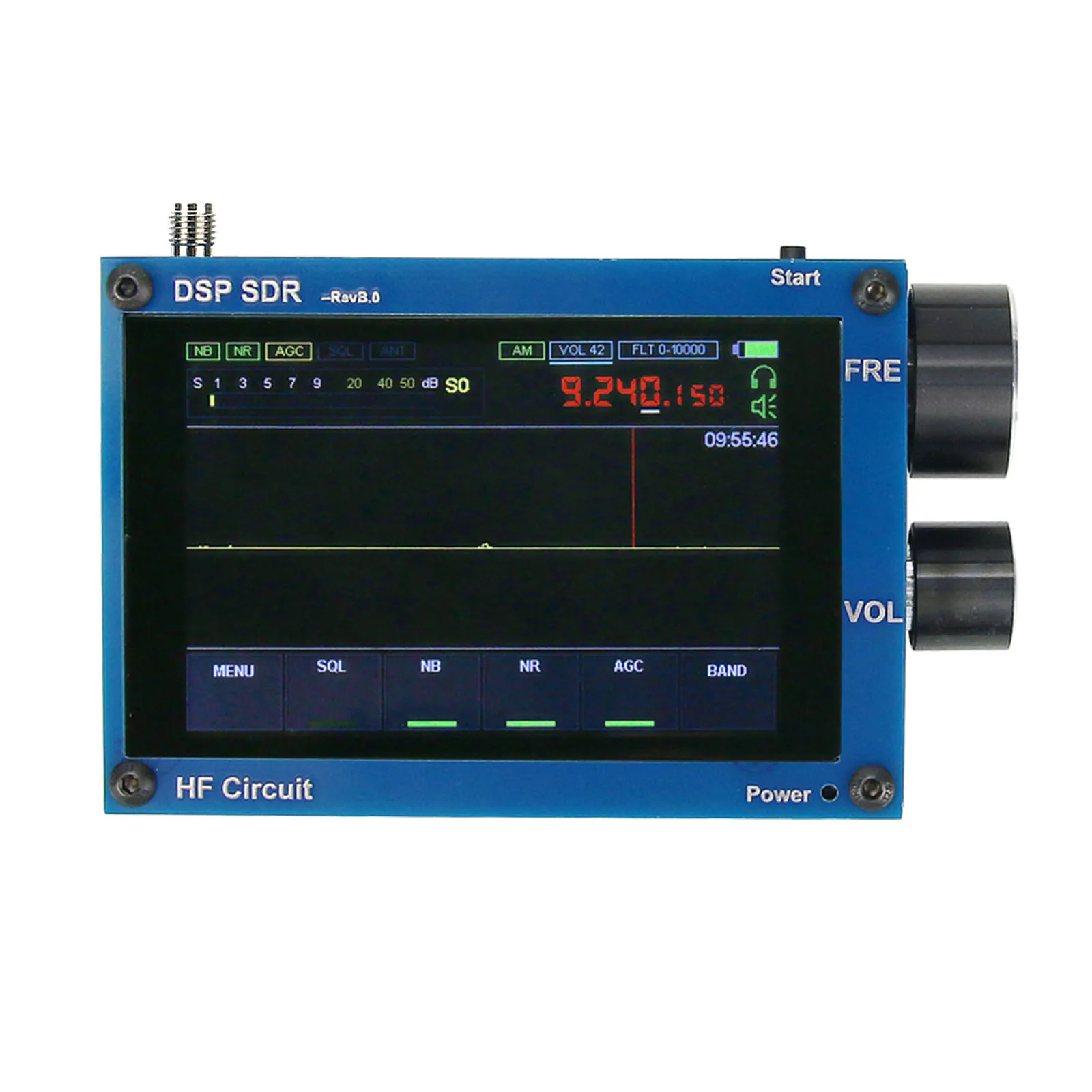 

Синий толстый 3,5 "50 кГц-200 МГц Malachite DSP программно определяемый радиоприемник Nice Sound Malahit SDR